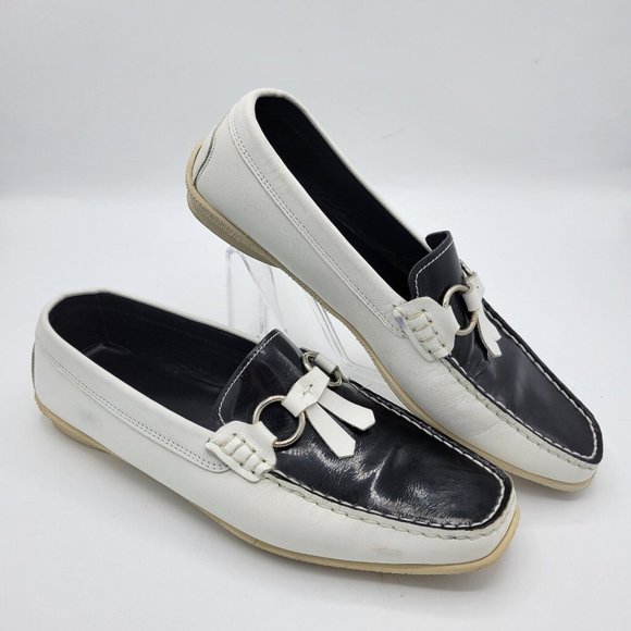 Prego Shoes - Prego Made In Italy Loafers Black And White Women's Size 39 (US 8.5)